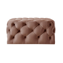 Blush Velvet With Black Tufted Cocktail Ottoman 33