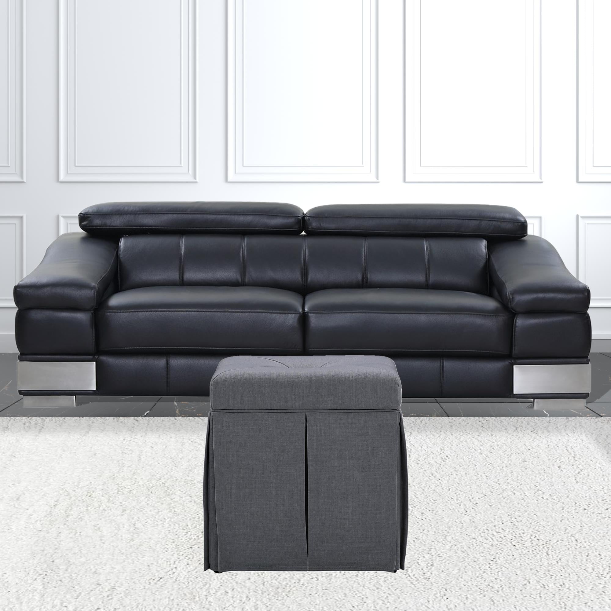 19" Gray Linen Storage