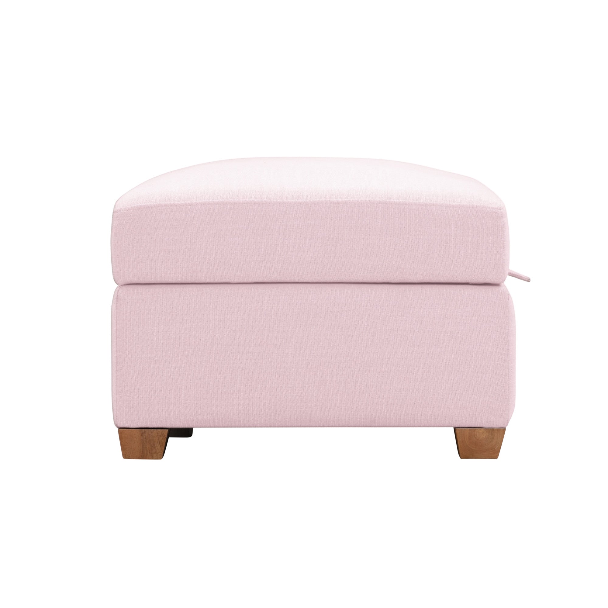 24" Pink Linen And Natural Storage