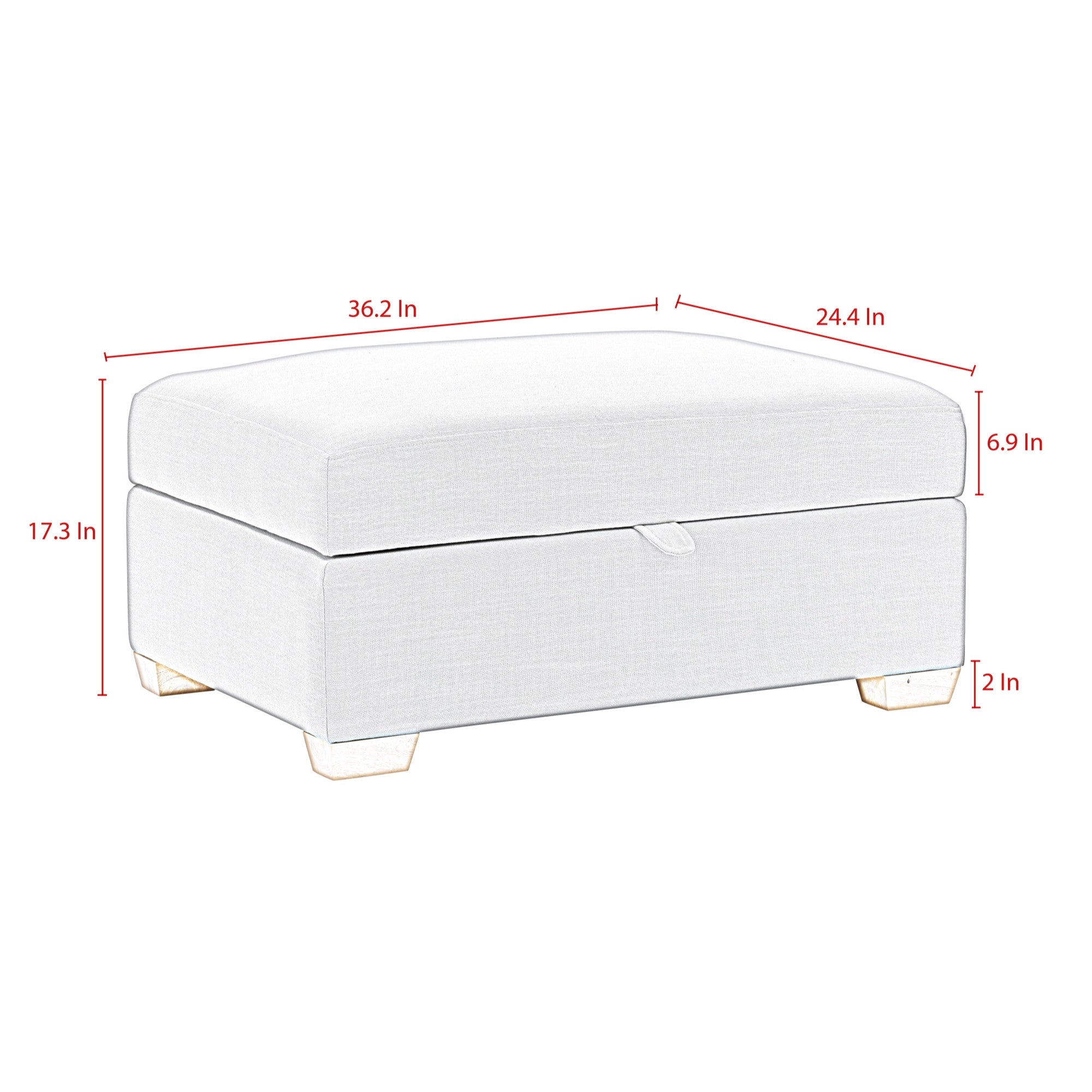 24" Pink Linen And Natural Storage