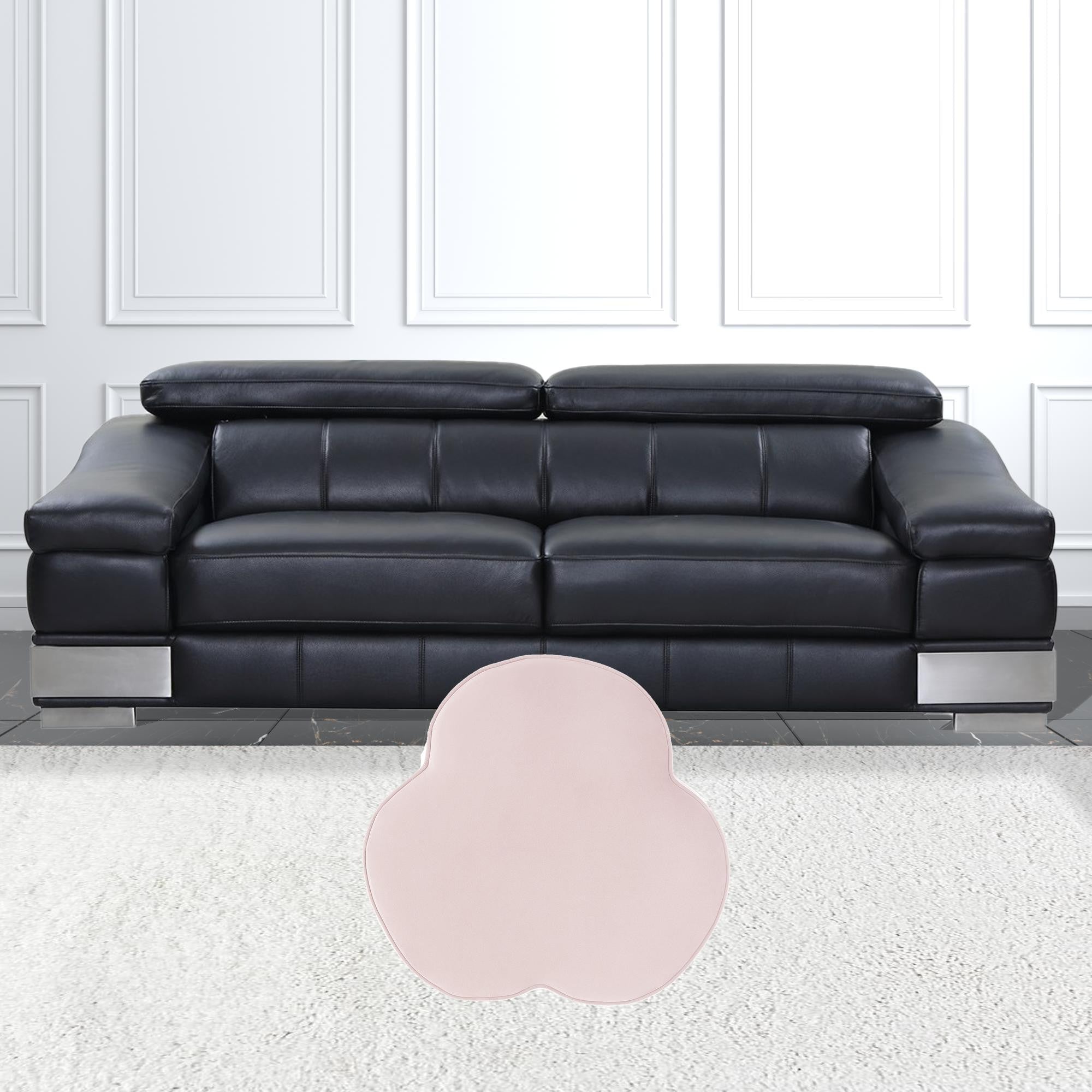 28" Blush Velvet Specialty Cocktail Ottoman