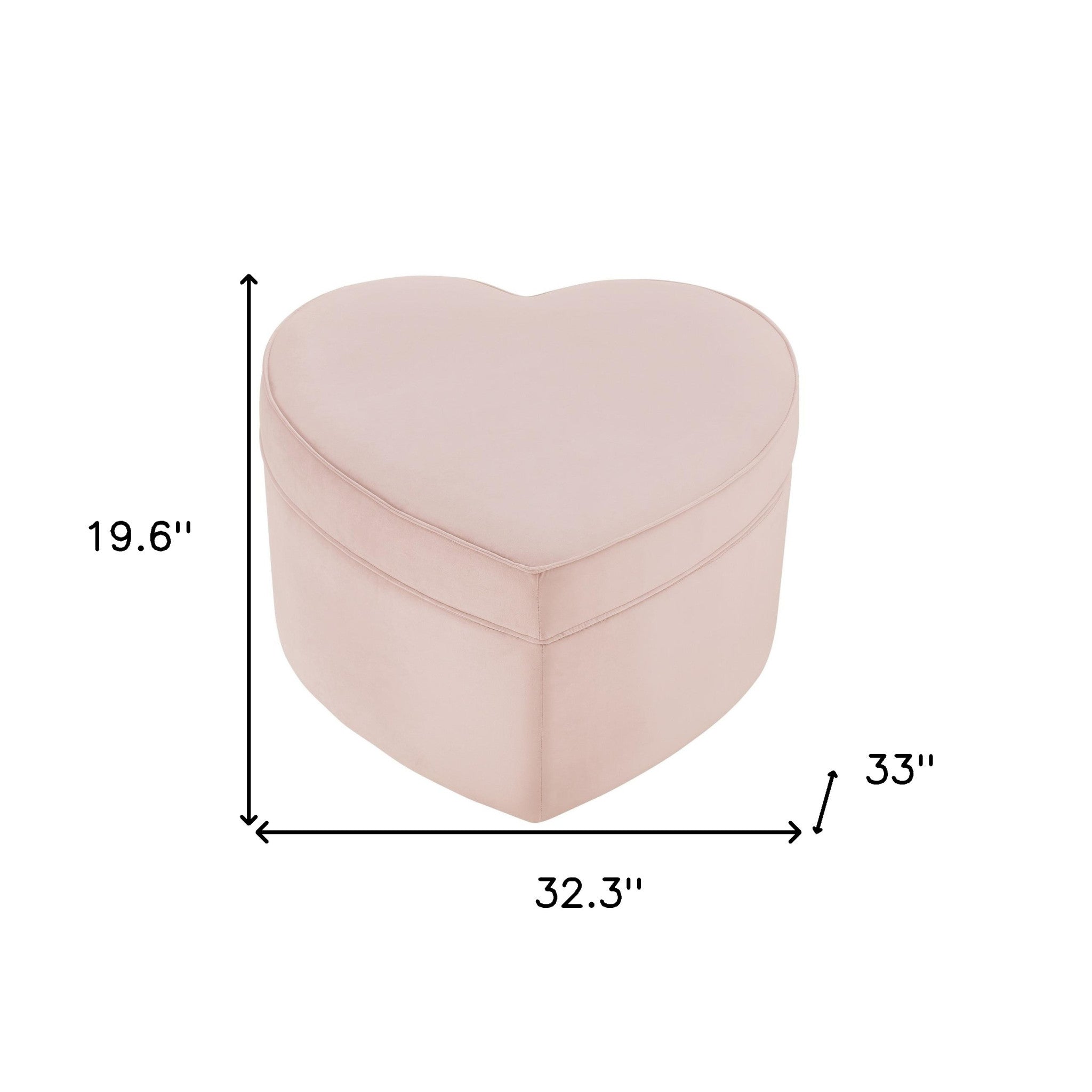 32" Blush Velvet Specialty Storage