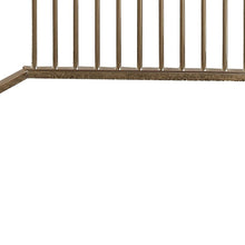 Mesa de centro hexagonal de metal y champán y vidrio transparente de 34