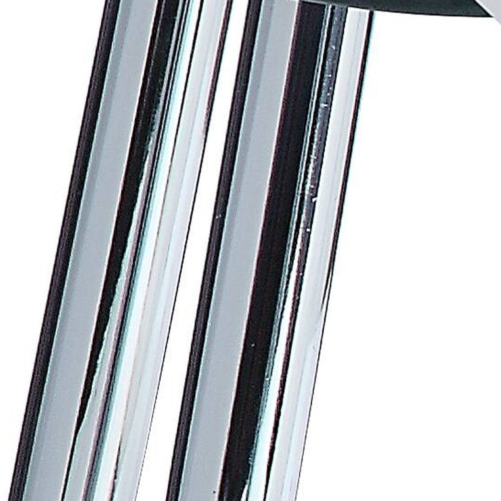 Mesa de centro de forma libre de madera y metal fabricada en cromo y vidrio blanco de 28"