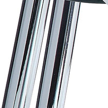 Mesa de centro de forma libre de madera y metal fabricada en cromo y vidrio blanco de 28