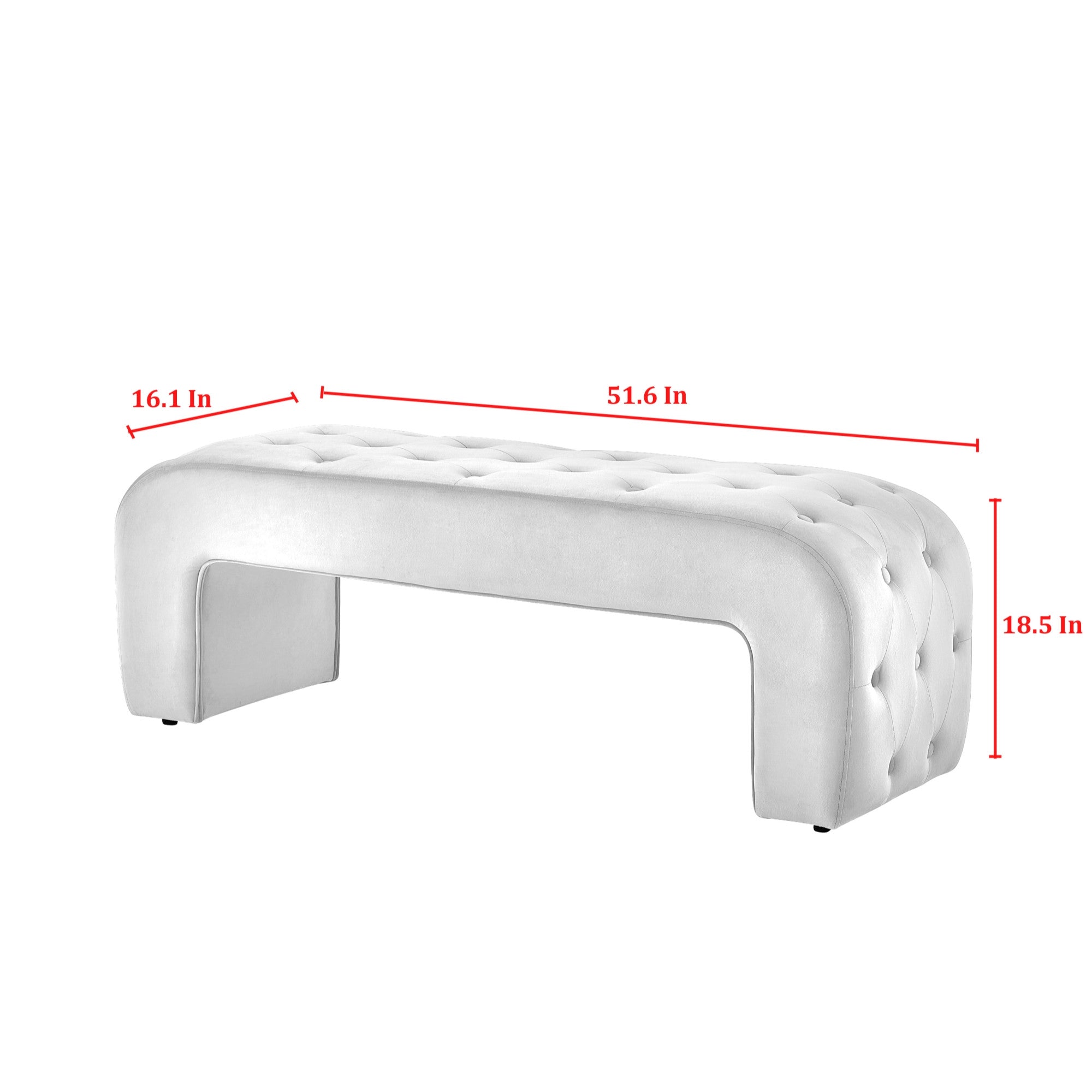 16" Black Upholstered Upholstery Bedroom Bench