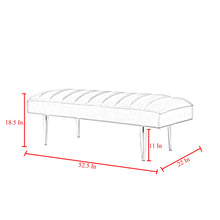 Purple And Silver Upholstered Velvet Bench 53