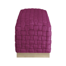 Fuchsia And Gold Upholstered Velvet Bench 40