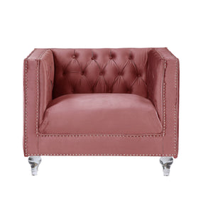 39" Black Tufted Arm Chair