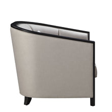 Beige And Black Barrel Chair 38