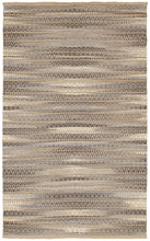 Gray and Tan Striated Runner Rug - 5 ft x 8 ft