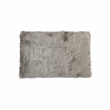 Gray Faux Sheepskin Area Rug - 5' x 8'