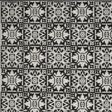 4' X 6' Black And White Fleur De Lis Stain Resistant Non Skid Area Rug
