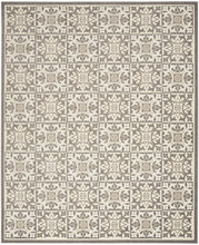 6' X 9' Ivory And Grey Fleur De Lis Stain Resistant Non Skid Area Rug