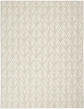 8' X 11' Ivory And Grey Floral Stain Resistant Non Skid Area Rug