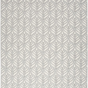 7' X 10' Grey Floral Stain Resistant Non Skid Area Rug
