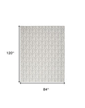 7' X 10' Grey Floral Stain Resistant Non Skid Area Rug