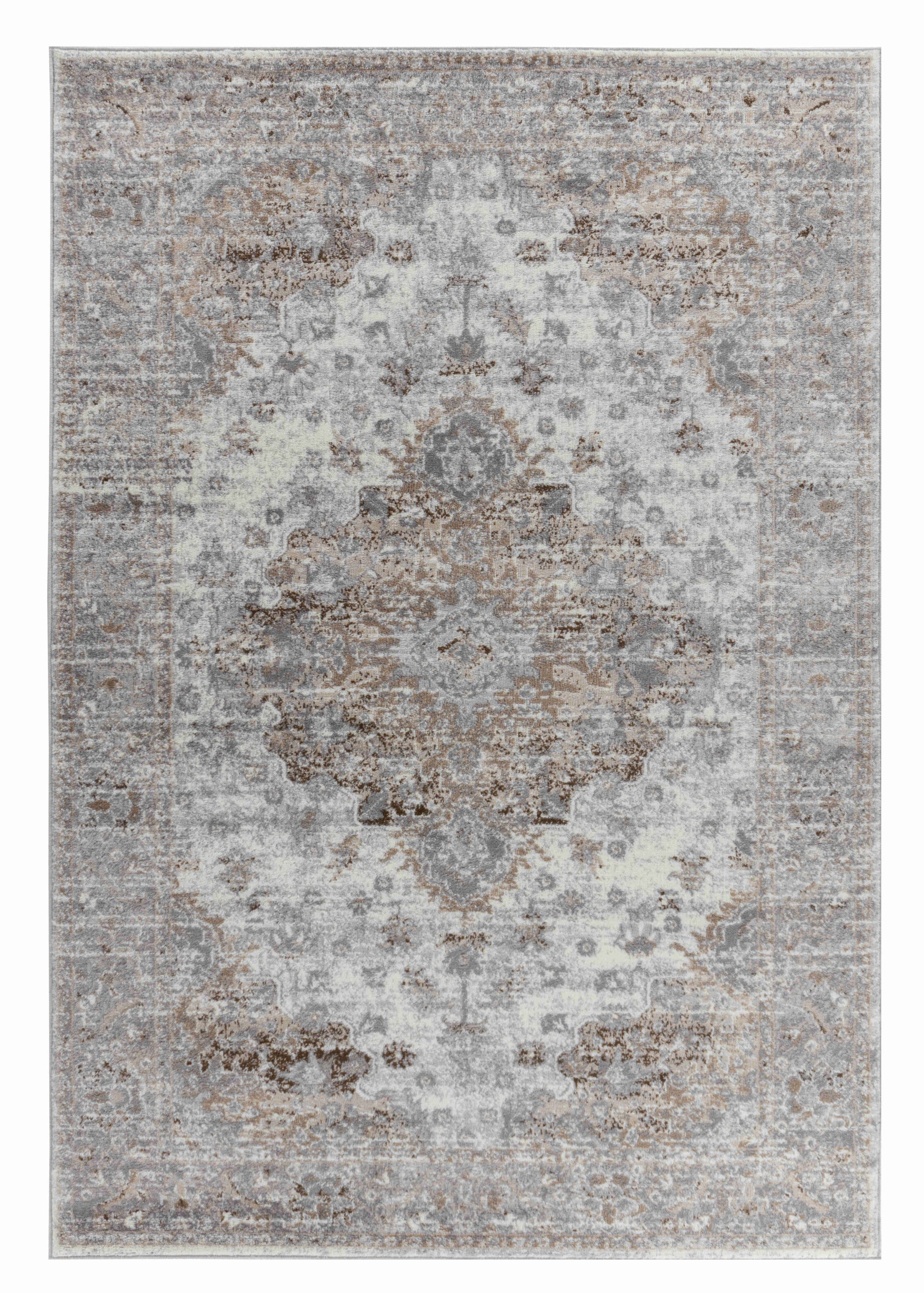 5' X 8' Brown Oriental Area Rug