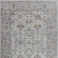 4' X 6' Grey Oriental Area Rug