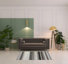 4' X 6' Beige Striped Area Rug