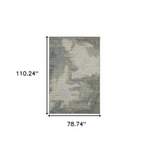 6' X 9' Grey Abstract Stain Resistant Indoor Outdoor Area Rug