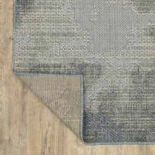 6' X 9' Grey Abstract Stain Resistant Indoor Outdoor Area Rug