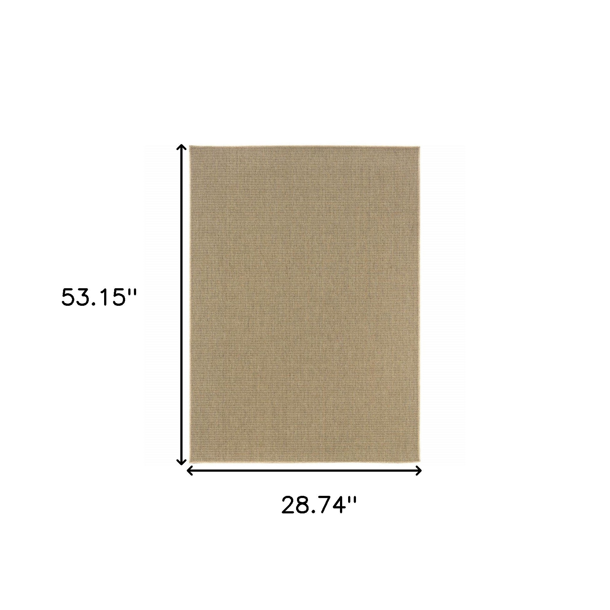 3' X 5' Sand Stain Resistant Indoor Outdoor Area Rug