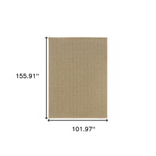 9' X 13' Sand Stain Resistant Indoor Outdoor Area Rug
