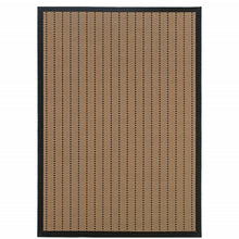 5' X 8' Beige Geometric Stain Resistant Indoor Outdoor Area Rug