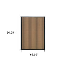 5' X 8' Beige Geometric Stain Resistant Indoor Outdoor Area Rug