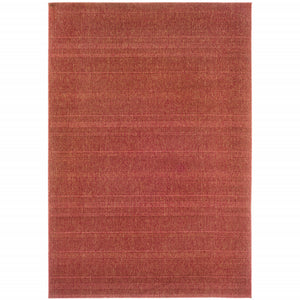 5' X 8' Red Stain Resistant Indoor Outdoor Area Rug