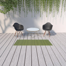 2' X 8' Green Stain Resistant Indoor Outdoor Area Rug