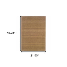2' X 3' Tan Stain Resistant Indoor Outdoor Area Rug