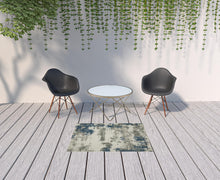 3' X 5' Beige Abstract Stain Resistant Indoor Outdoor Area Rug