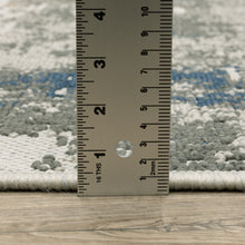 3' X 5' Beige Abstract Stain Resistant Indoor Outdoor Area Rug