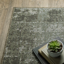 3' X 5' Green Abstract Stain Resistant Indoor Outdoor Area Rug