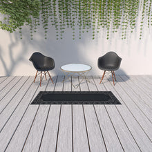 2' X 8' Black Stain Resistant Indoor Outdoor Area Rug