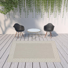 8' X 10' Grey Stain Resistant Indoor Outdoor Area Rug