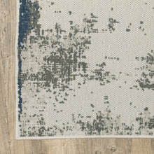 2' X 3' Beige Abstract Stain Resistant Indoor Outdoor Area Rug
