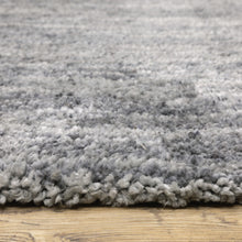 6' X 9' Grey Shag Power Loom Stain Resistant Area Rug