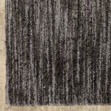 8' X 11' Charcoal Shag Power Loom Stain Resistant Area Rug