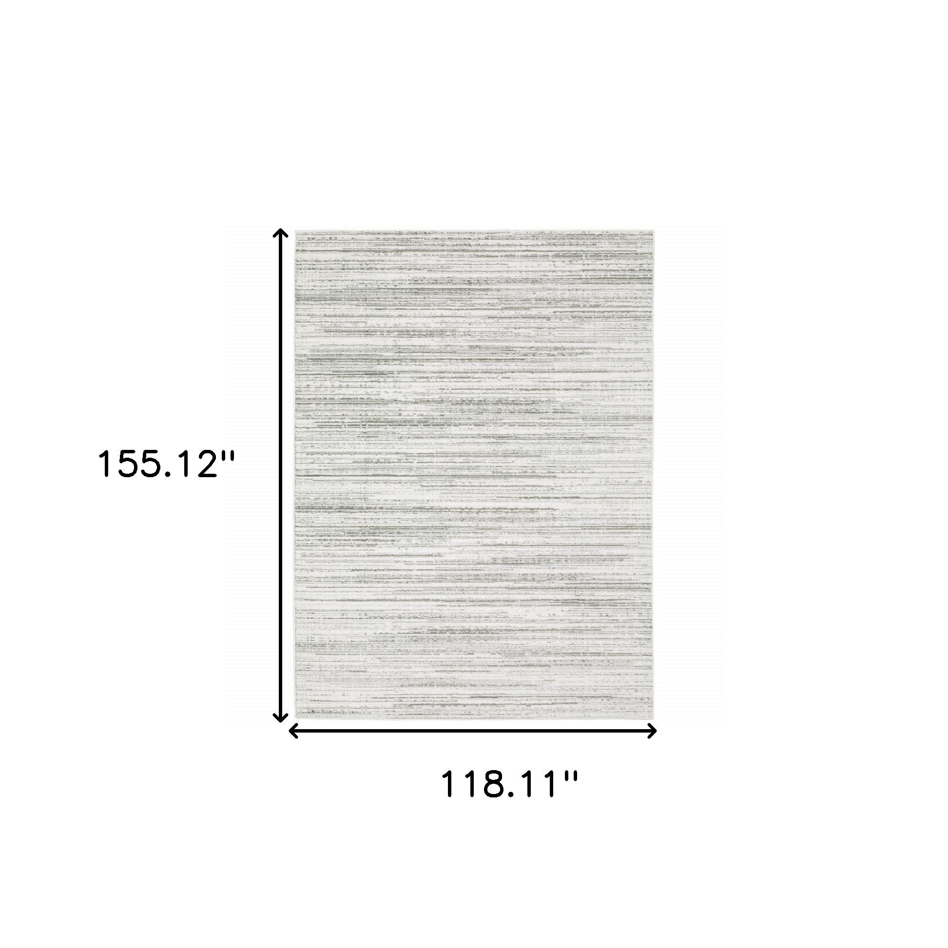 10' X 13' White And Grey Abstract Power Loom Stain Resistant Area Rug