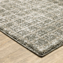 3' X 5' Grey Tan And Beige Geometric Power Loom Stain Resistant Area Rug