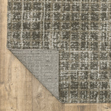3' X 5' Grey Tan And Beige Geometric Power Loom Stain Resistant Area Rug