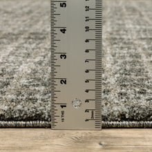 3' X 5' Grey Tan And Beige Geometric Power Loom Stain Resistant Area Rug