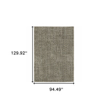 8' X 11' Grey Tan And Beige Geometric Power Loom Stain Resistant Area Rug