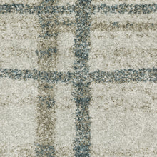 10' X 13' Grey Teal Beige And Tan Geometric Power Loom Stain Resistant Area Rug