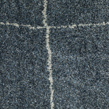 3' X 5' Blue And Grey Geometric Power Loom Stain Resistant Area Rug