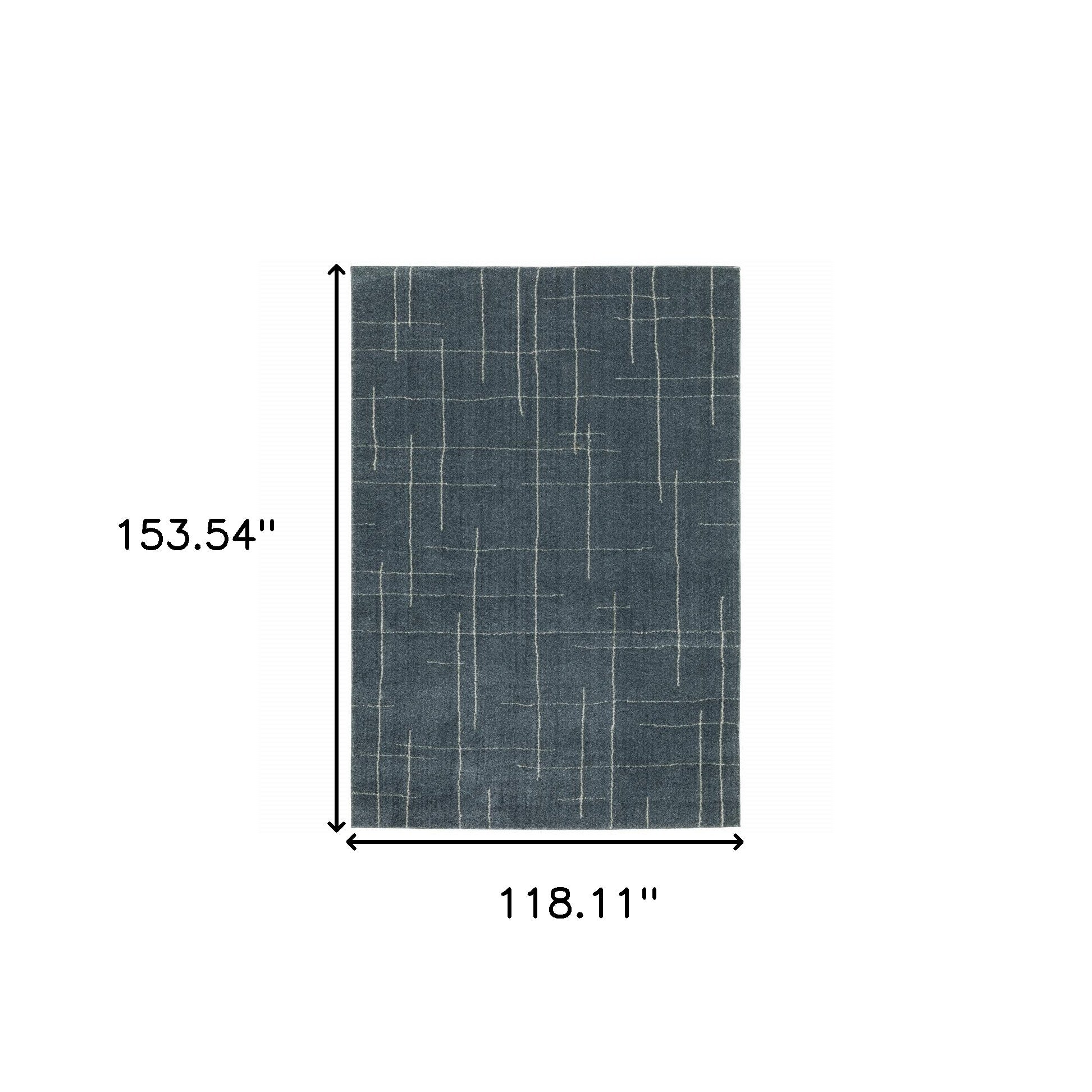 10' X 13' Blue And Grey Geometric Power Loom Stain Resistant Area Rug