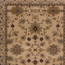 4' X 6' Ivory Oriental Power Loom Stain Resistant Area Rug